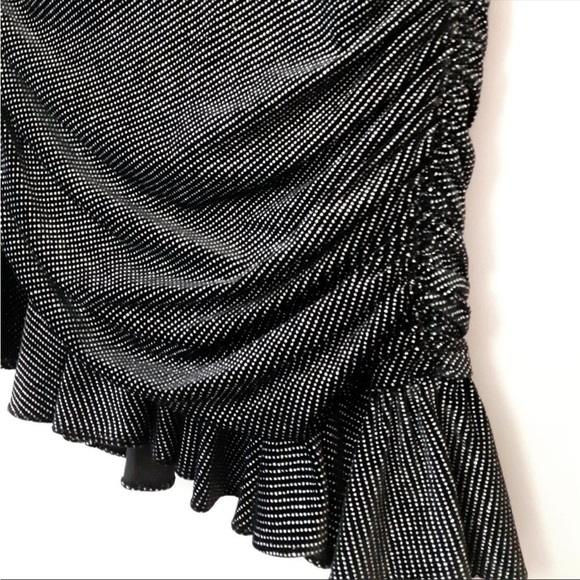 NWT Zara black & silver sparkly ruched
mini skirt - Picture 5 of 5
